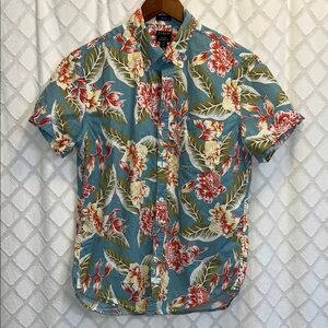J. Crew Blue Floral Casual Shirt, Men’s size M, EUC, worn once